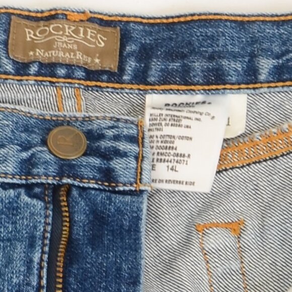 Vintage Rockies Natural Rise Jeans Women's Size 14L Blue Jeans Cowgirl - Picture 8 of 10